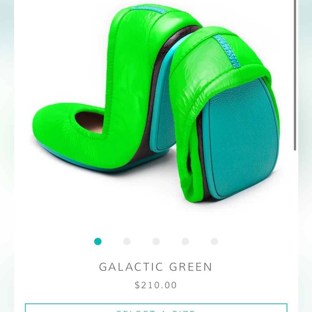 Tieks Galactic Green Size 9. NO LONGER AVAILABLE💚